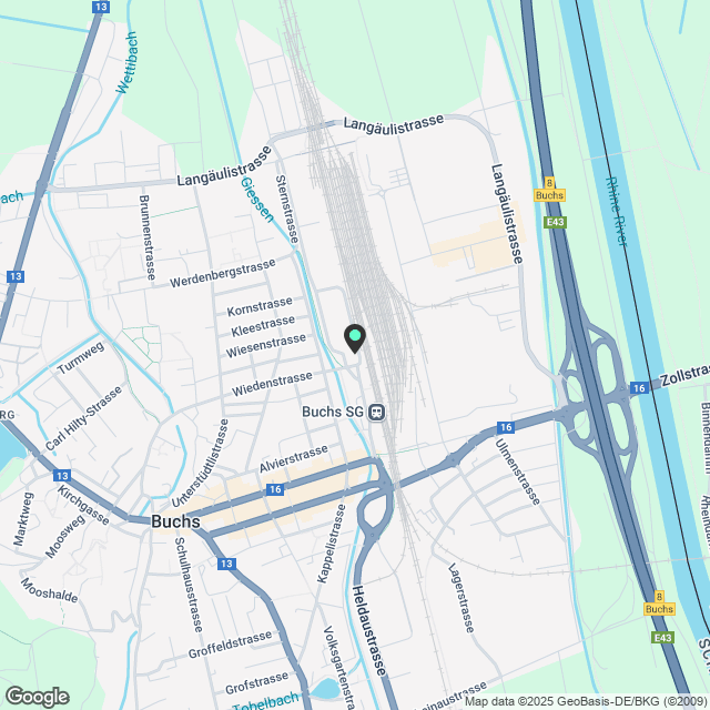 Rheincity Buchs / attraktive 4.5 Zimmerwohnungen an optimaler Lage - Karte