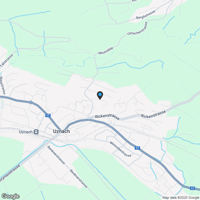 Einfamilienhäuser mit Weitblick über Uznach SG - Karte