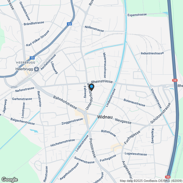 2.5-Zimmer-Attikawohnung im "Unterdorf" Widnau - Karte