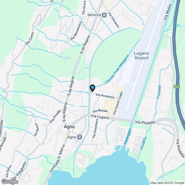 Moderno appartamento di 2.5 locali ad Agno/Moderne 2.5-Zimmer-Wohnung in Agno - Karte
