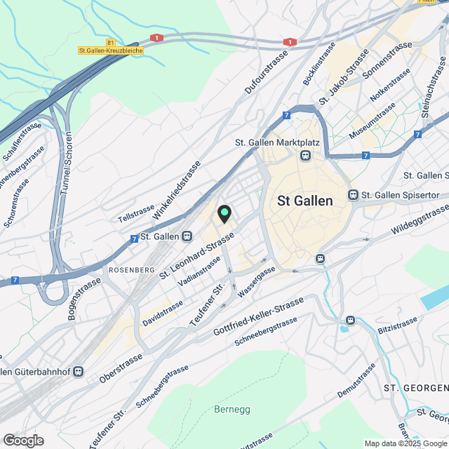 City Pop - Cosy Studio Apartments in San Gallen - Karte