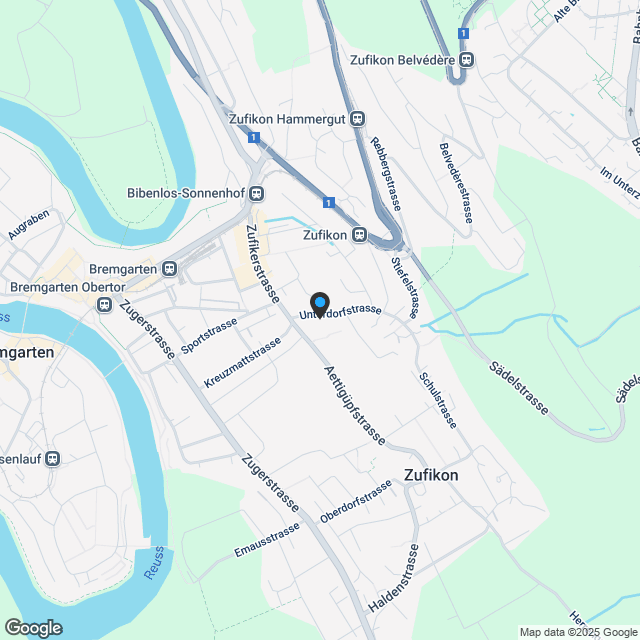 3½ Zimmer-Parterrewohnung in Zufikon - Karte