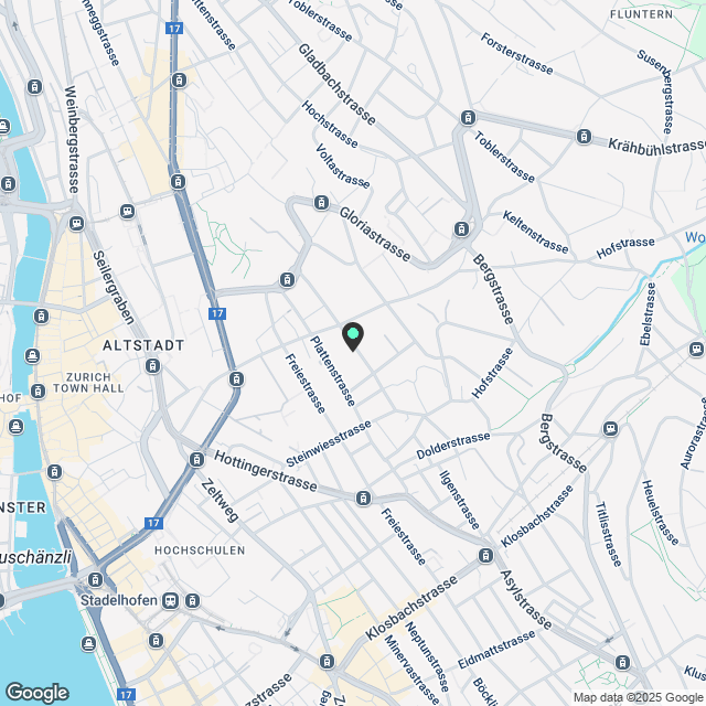 Pestalozzistrasse Zürich - Karte