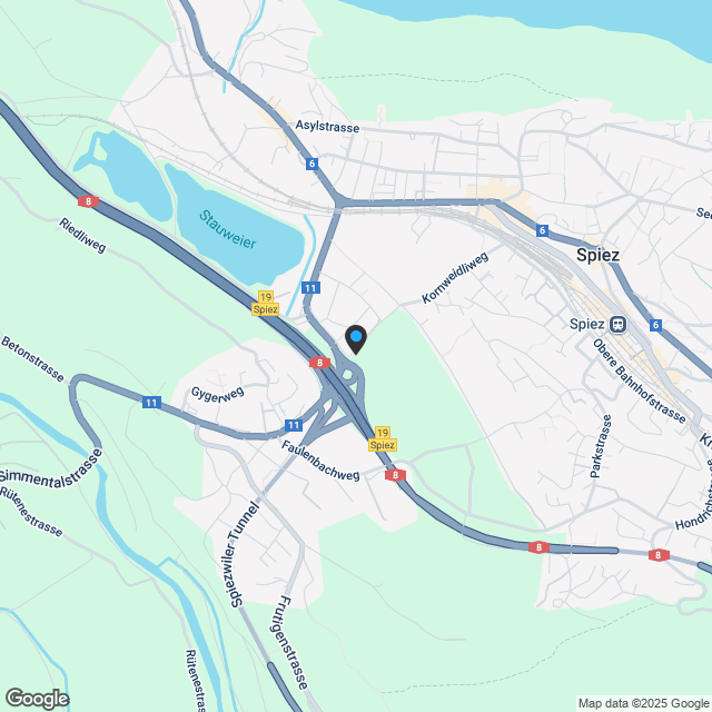 Ferienwohnung für Bed & Breakfast nahe Spiez - Karte