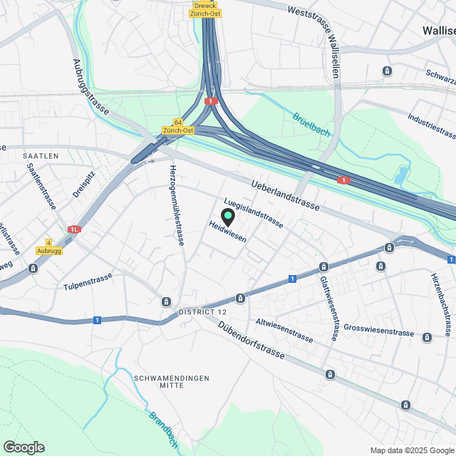 NEUBAU 3.5-Zimmerwohnung im Eigentumsstandard an ruhiger und zentraler Lage in Zürich-Schwamendingen - Karte