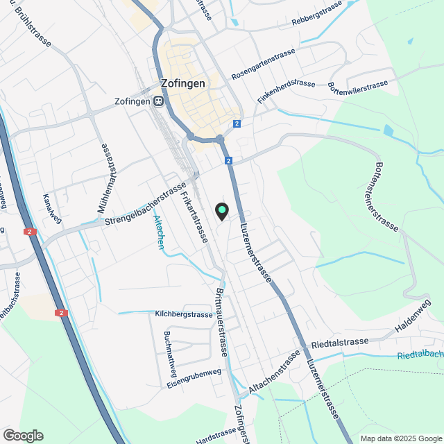 Färbi Zofingen 2.5-Zimmerwohnung, EG - Karte