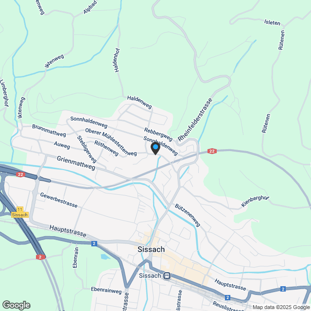 Edles Attika-Wohnen direkt am idyllischen Böschmattbächlein - Karte