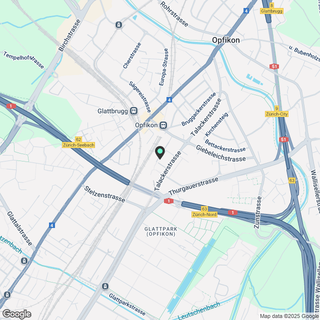 Moderne Mietwohnungen in Opfikon - Karte