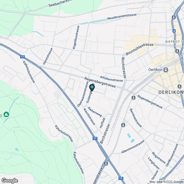 Urbanes Wohnen an ruhiger 30er Zone in Zürich-Oerlikon - Karte