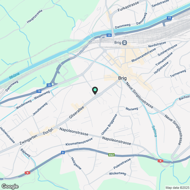 Moderne 2.5-Zimmer-Attika im Zentrum von Brig-Glis - Karte