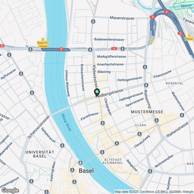 2 ½ Zimmer-Wohnung in Basel mieten - Karte