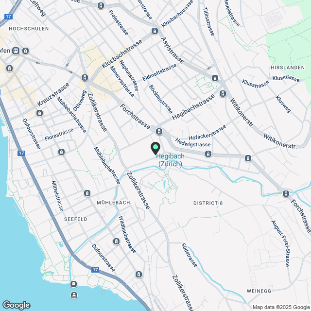 Exklusive 2.5-Zimmer-Neubau-Wohnung mit Balkon in Zürich-Seefeld - Karte