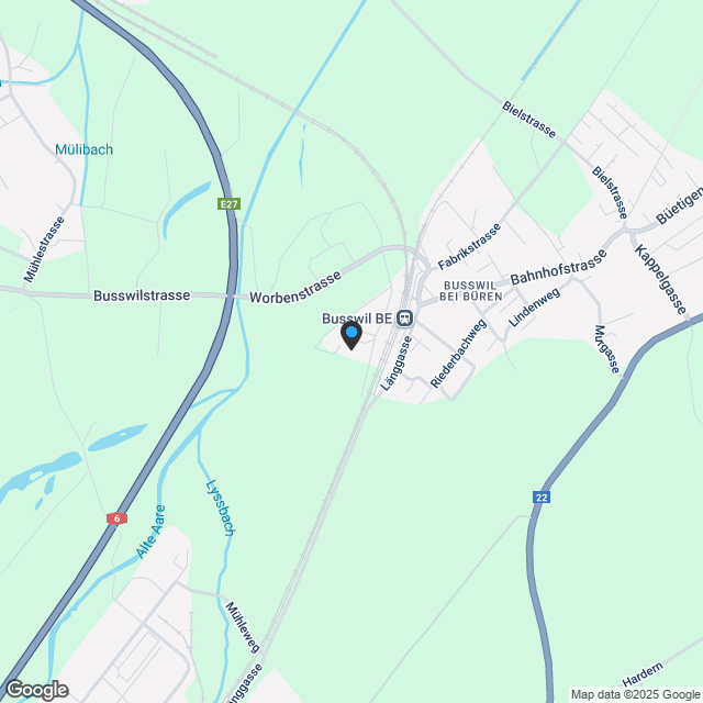 5 1/2 Zimmer Attikawohnung in Busswil BE - Karte