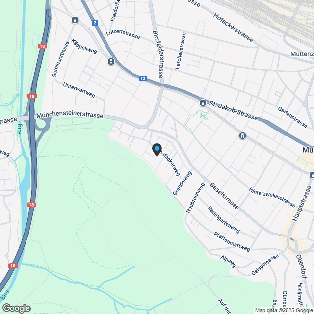 Neubau OAK - Einzigartige 4.5-Zimmer-Wohnung in Muttenz - Karte