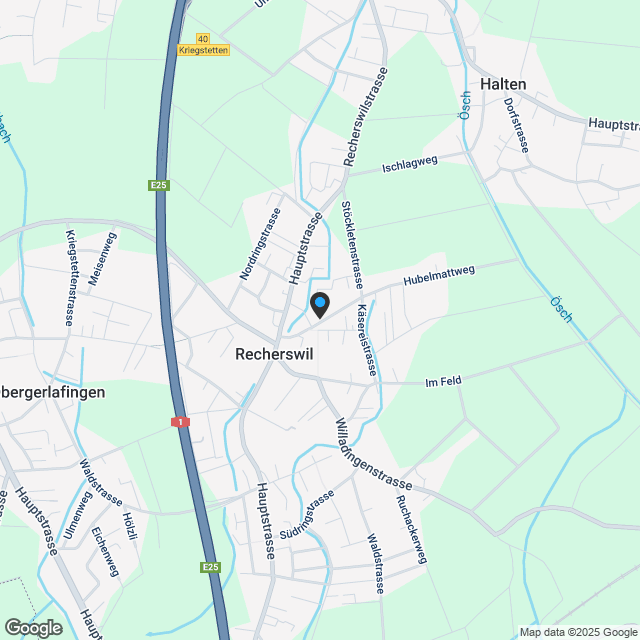 Zentral wohnen in Recherswil: 4.5-Zimmer-Obergeschoss-Wohnung - Karte