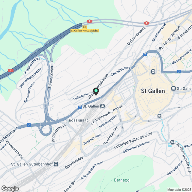Neubau-Highlight in St. Gallen: Ruhige 2.5-Zimmer-Wohnung in Uni und Spitalnähe - Karte