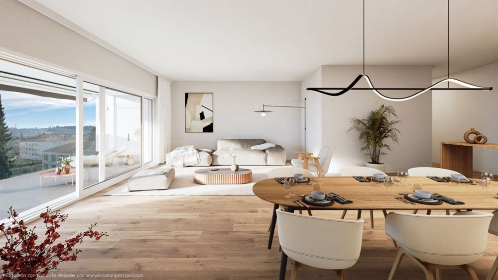 GIVISIEZ - 4.5-Zimmer-Wohnung mit Baugenehmigung! - Séjour Étages