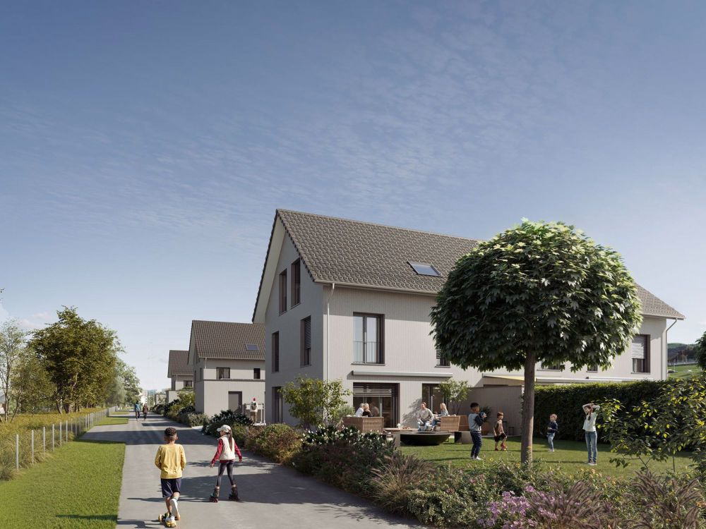 6-Zimmer-Haus mit Wohlfühlcharakter - Häuser am Fähriweg, Buchrain - Die neun Häuser am Fähriweg vereinen modernen Wohnkomfort und eine familienfreundliche Umgebung