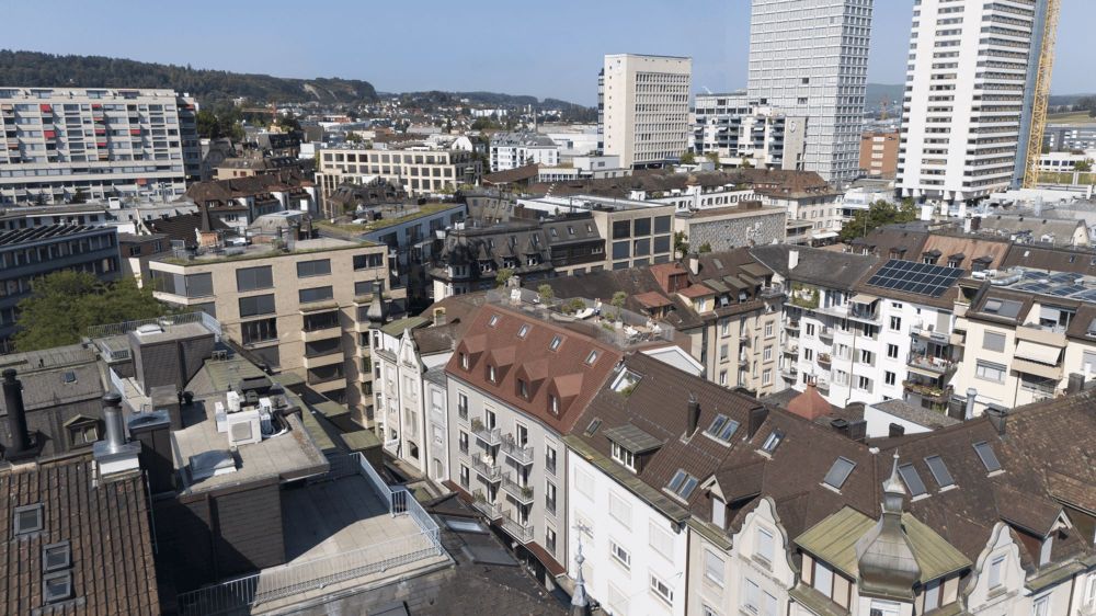Erstvermietung im Herzen von Oerlikon - Drohnenansicht