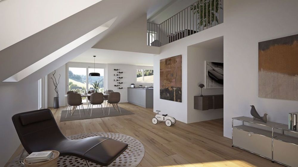 3.5-Zimmer-Dachwohnung mit Galerie und sonnigem Balkon Rodacher - Bild 1