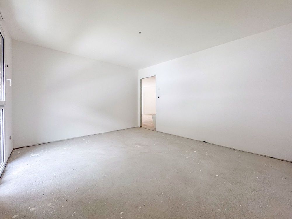 Appt PPE neuf de 2.5 pces avec terrasse Campagne Pernod, lot A1 - Chambre du lot A1 en cours de travaux