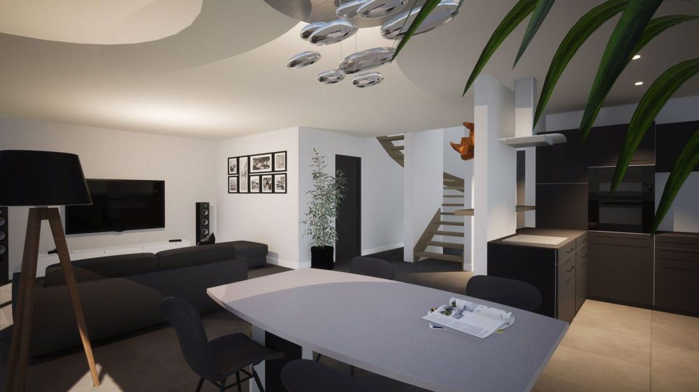 Schöne moderne 4.5-Zimmer-Villa in Bure - Maison contiguë, 6.0 pièces, 160.00 m2