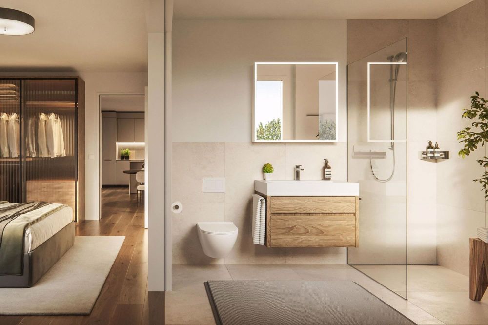 NEUBAU: 4.5-Zimmer-Gartenwohnung - Beispiel Nasszelle