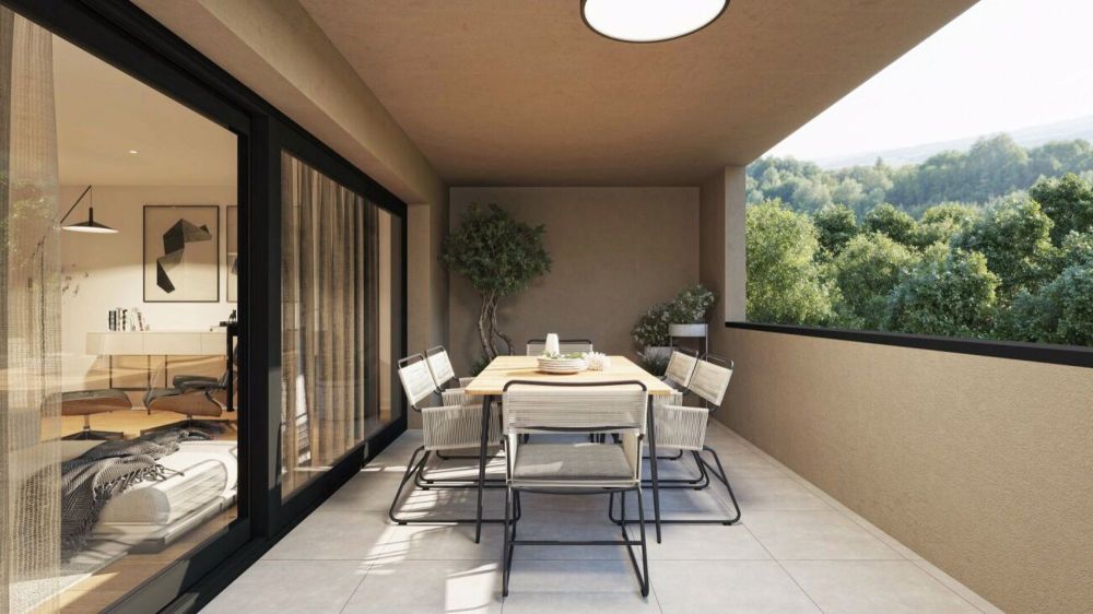 Neubauprojekt "Haselweg2" an erhöhter Lage in Muhen - Loggia