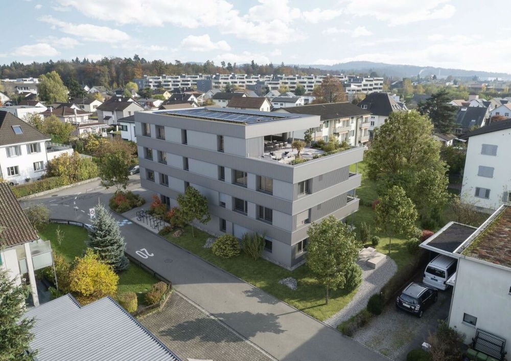 Neubauprojekt in ruhigem Quartier in Aarau Rohr - Nord- und Westfassade