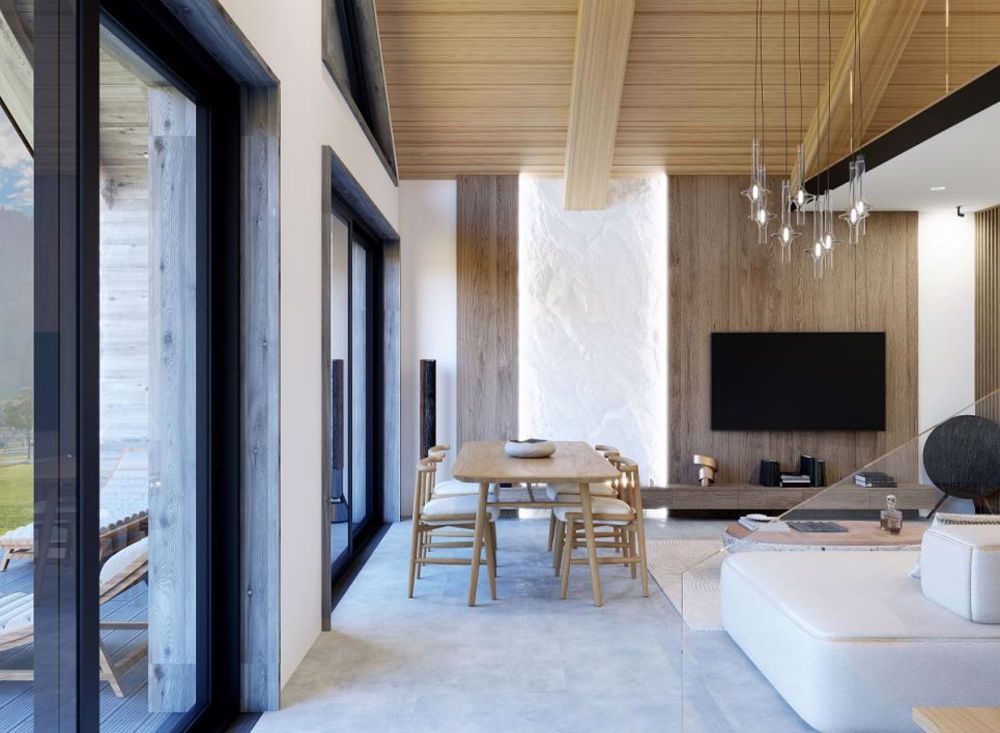 Villa moderne avec vue dégagée sur la campagne - Salon