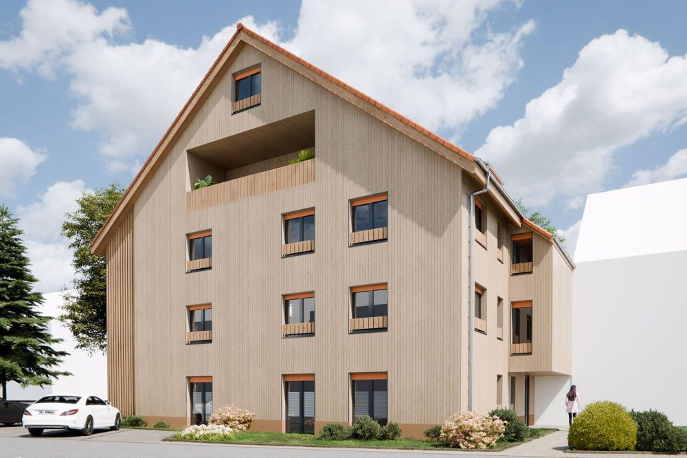 Moderne 3.5-Zimmer-Wohnung mit Balkon und grossem Sitzplatz in Beringen - Bild 1