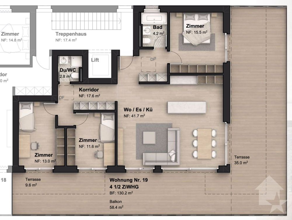 Appartement neuf de 4,5 pièces en hauteur privilégiée - Bild 7