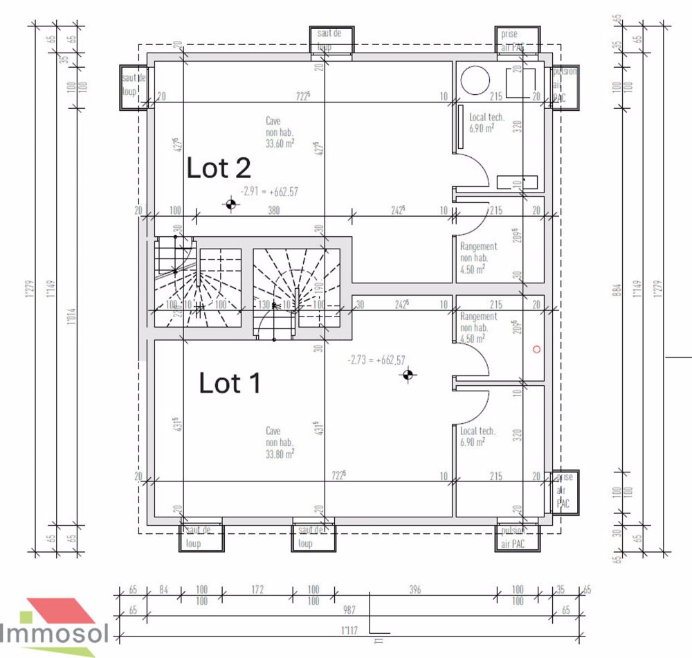 Le Mont - Attique Neuf 5.5 pièces avec Jardin Privé - Immosol | Le Mont | Plan Sous-sol