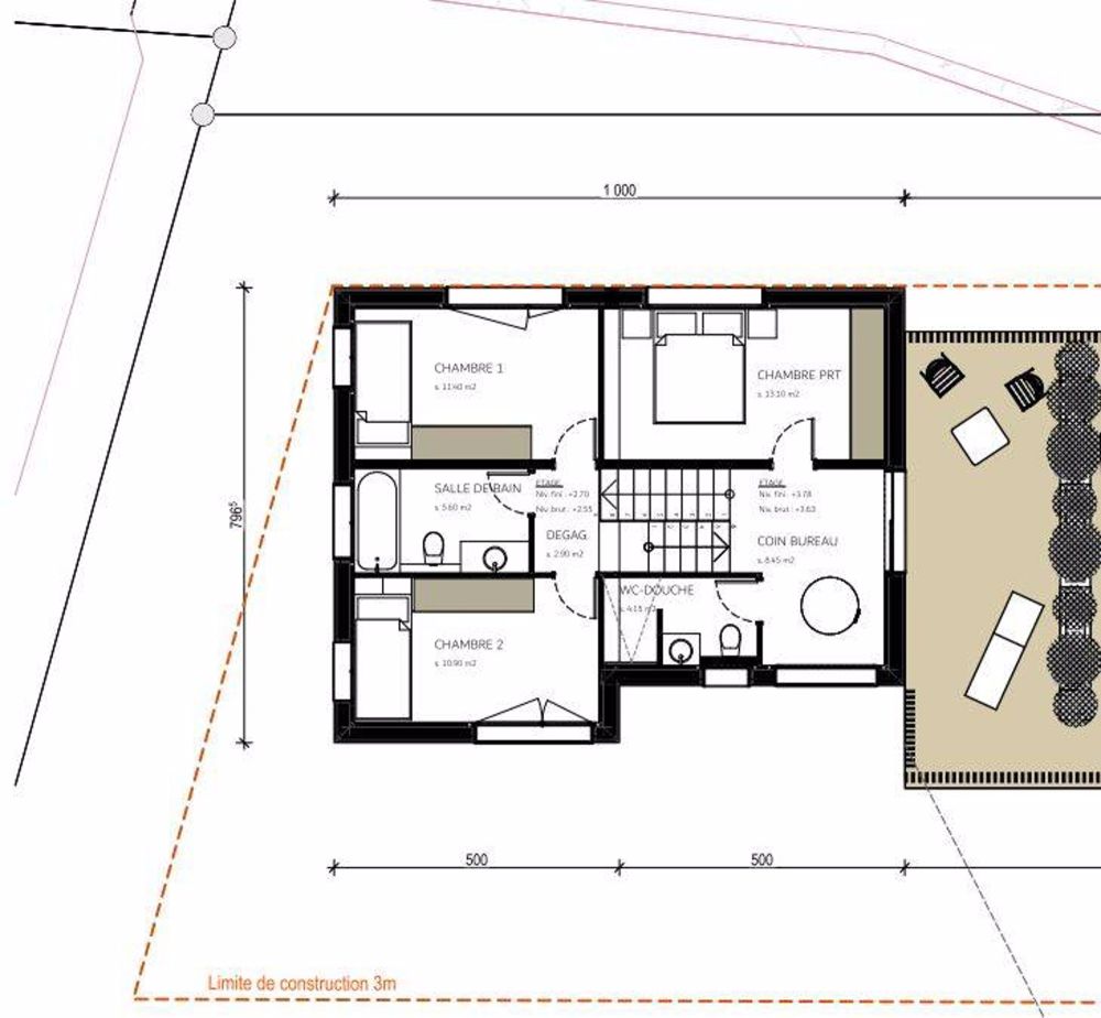Le Levron construction, chalet de 4.5 p sur 4 demi-niveaux de 147.20 m2 de vente - Bild 3