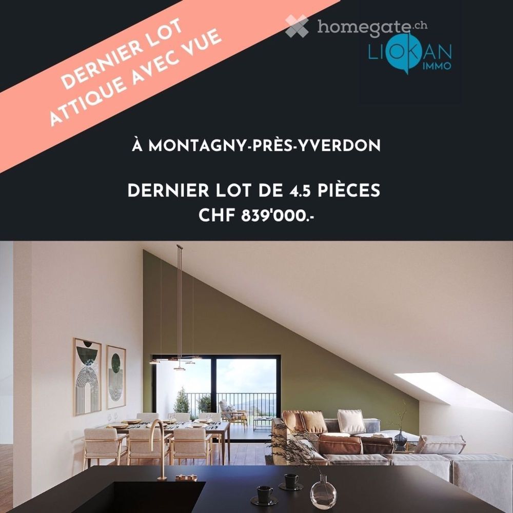 Magnifique appartement en attique de 4,5 pièces à Montagny-près-Yverdon - Bild 1