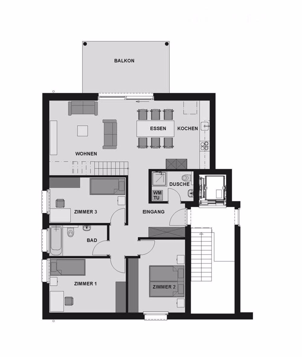Wohnen mit Wohlfühlfaktor in Bützberg- Ausbau nach Käuferwunsch - Dachgeschoss