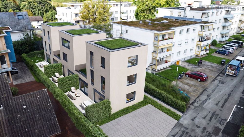 Neubauprojekt: Drei moderne und geräumige Reiheneinfamilienhäuser - Ansicht
