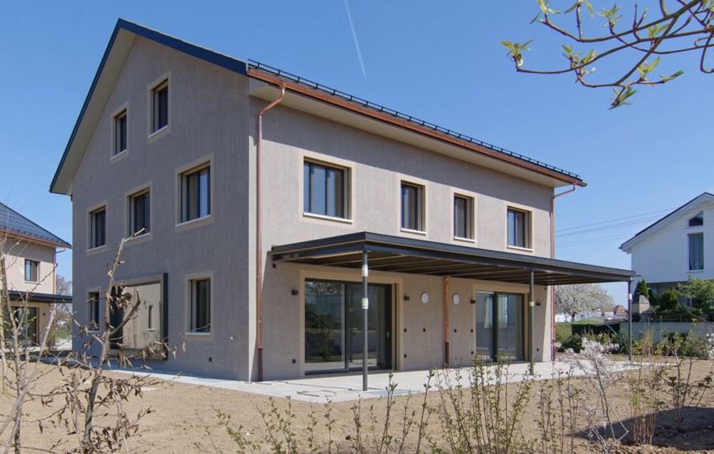 Neues exklusives 6 - 7.5-Zimmer Doppeleinfamilienhaus - Ansicht Süd West