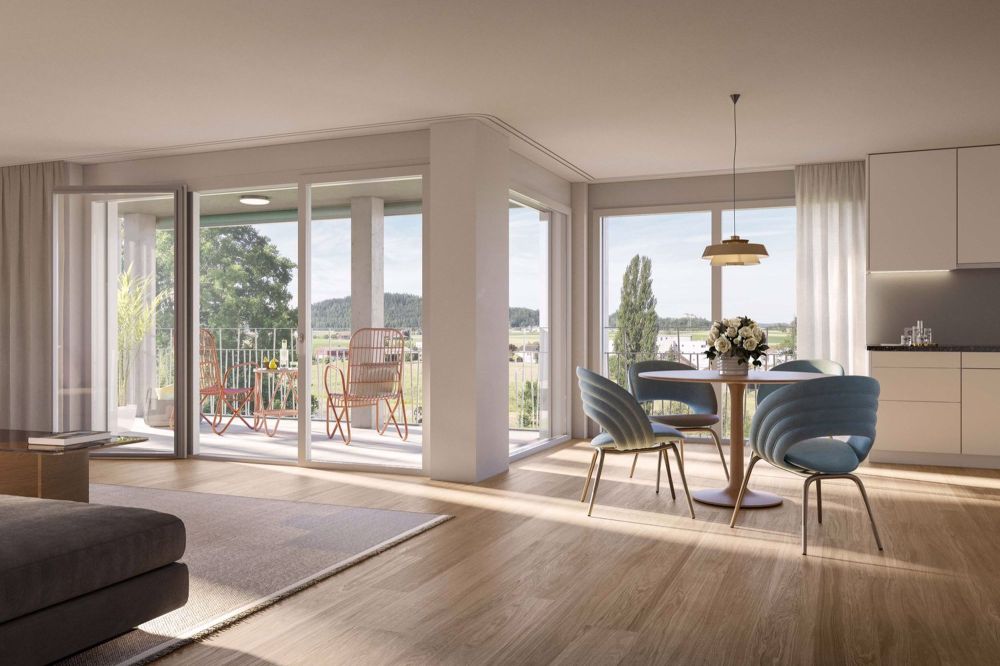 «Hübel» Othmarsingen - Wohnkomfort und Natur im Einklang - Innenvisualisierung