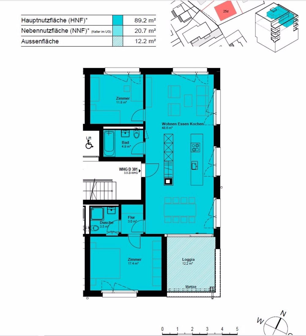 Helle Wohnung in modernem Neubau - 1 Monat gratis bei MV 12 Monate - Grundriss