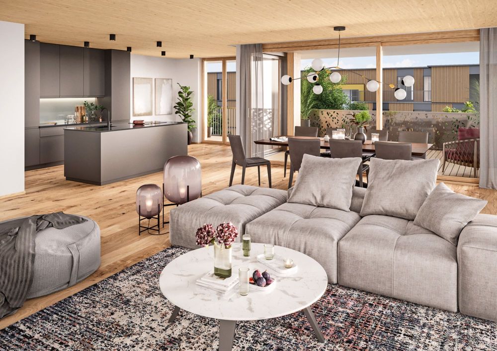 naturnah - nachhaltig - modern - Attika-Wohnung als Holzbau