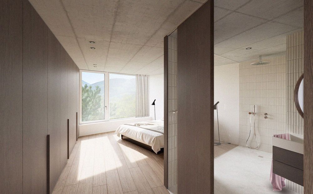 Appartement d'exception 5.5 pièces - La Tour-de-Trême - Chambre à coucher
