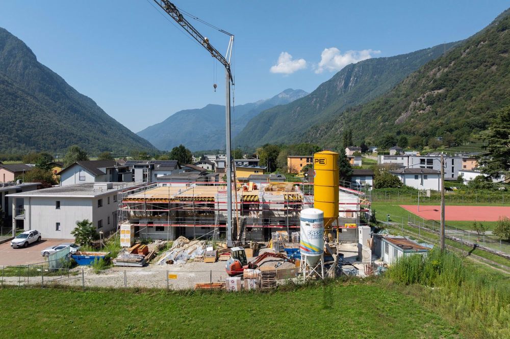 Designhaus für Ihre Familie - Cantiere visto dall'alto - vista verso sud
