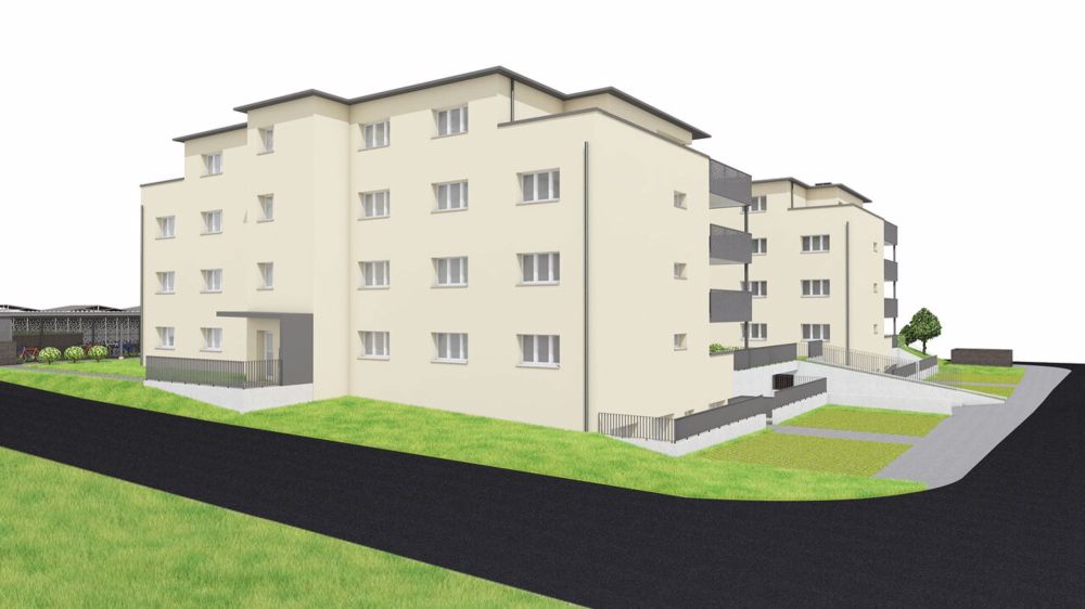 Champ Olivier Living 16 Wohnungen 2 Gewerberäume - Nordost Fassaden / Façades nord-est