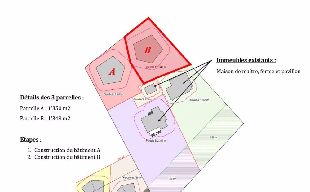 Appt PPE neuf de 2.5 pces avec balcon Campagne Pernod, lot B7 - Détails parcelle