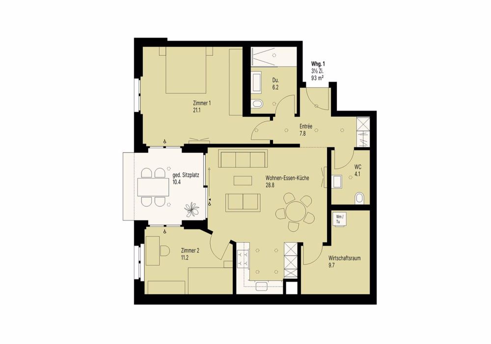 Attraktive Gartenwohnung in Zürich-Witikon - Bild 1
