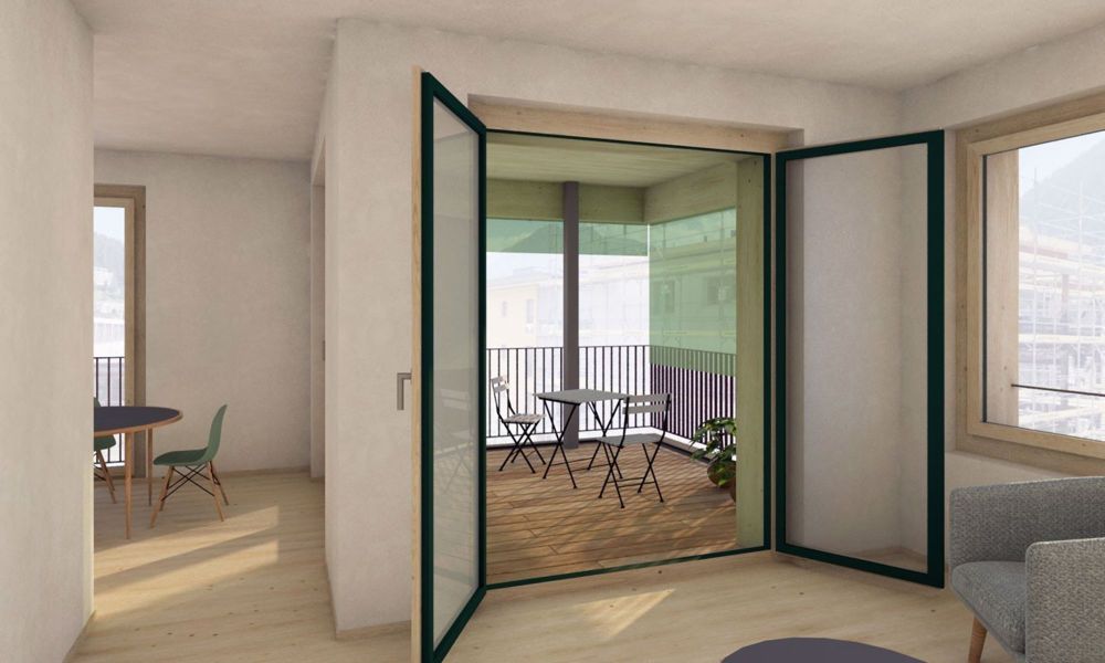 Zweitwohnung Neu-Anbau 1. Stock Haus Amsel - Loggia