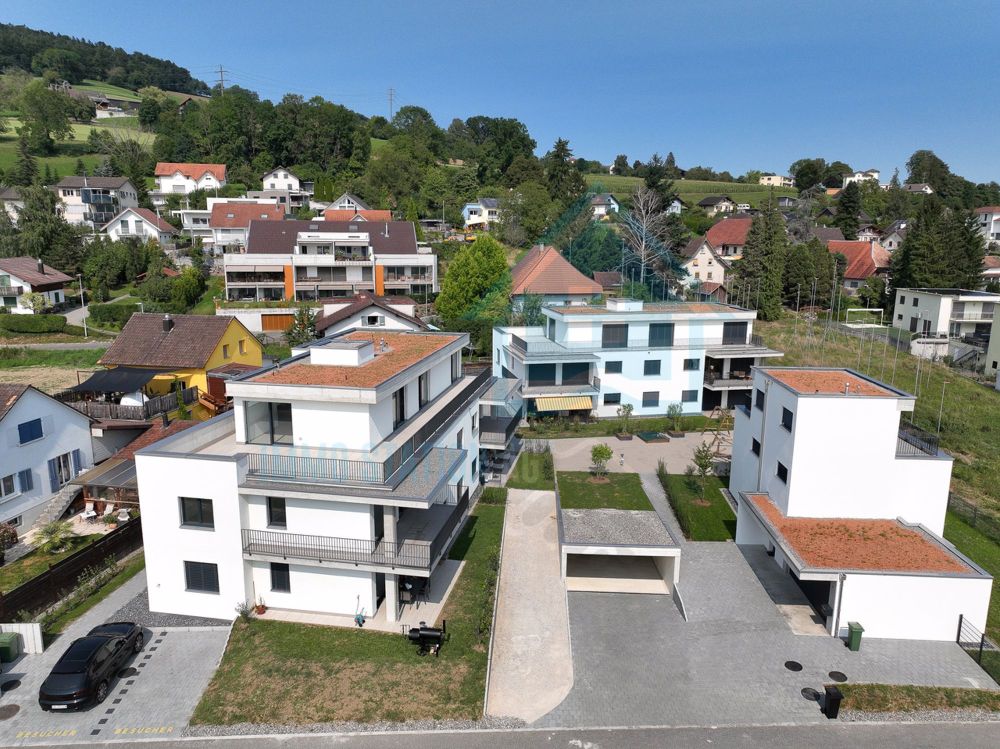 Exklusive 3.5-Zimmer-Neubau Gartenwohnung - modern, hell und zentral - Luftaufnahme