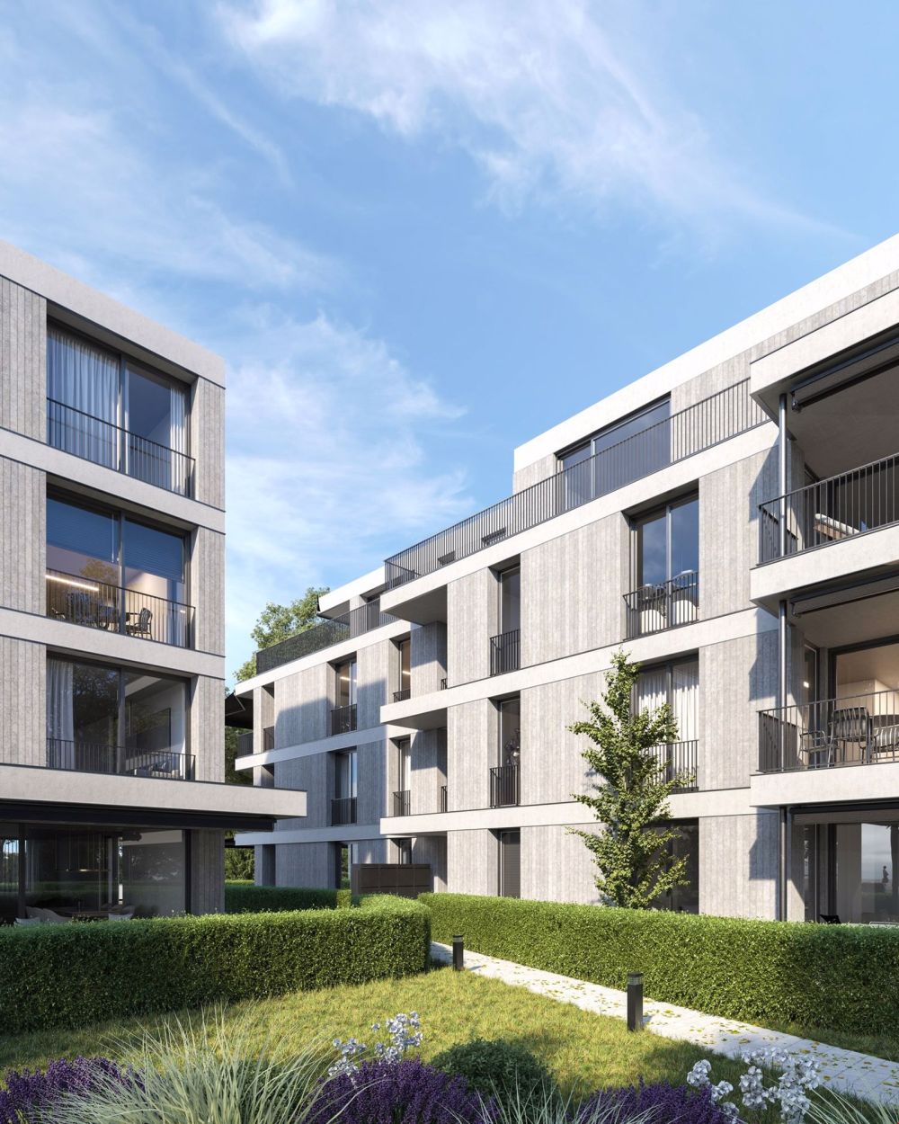 Nur noch 6 Wohnungen in 2 Neubauten, zentral und ruhig - Ansichten vom Triumphweg her