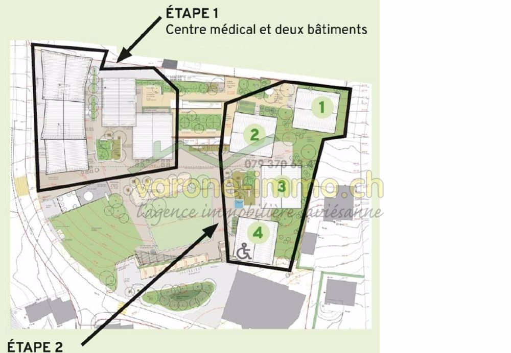 Zu vermieten in Saint-Germain / Savièse - Studio - Plan d'ensemble